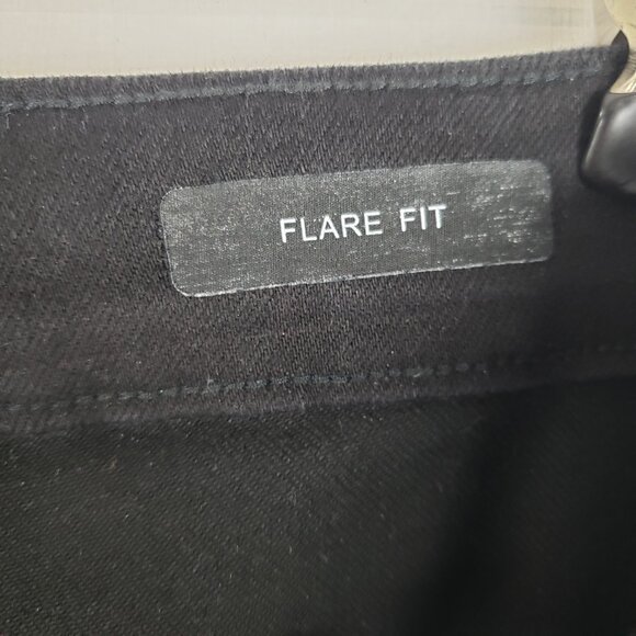 Judy Blue High Waist Star Back Seam Black Flare Denim Jeans 88958 Womens 14W - Picture 8 of 10